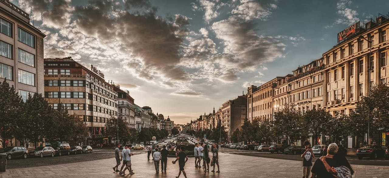 prague, wenceslas square, city, buildings, nature, urban, outdoors, square, tourists, people, capital, sunset, abendstimmung, panorama, czech republic, prague, prague, prague, city, city, city, city, people, people, people, people, people