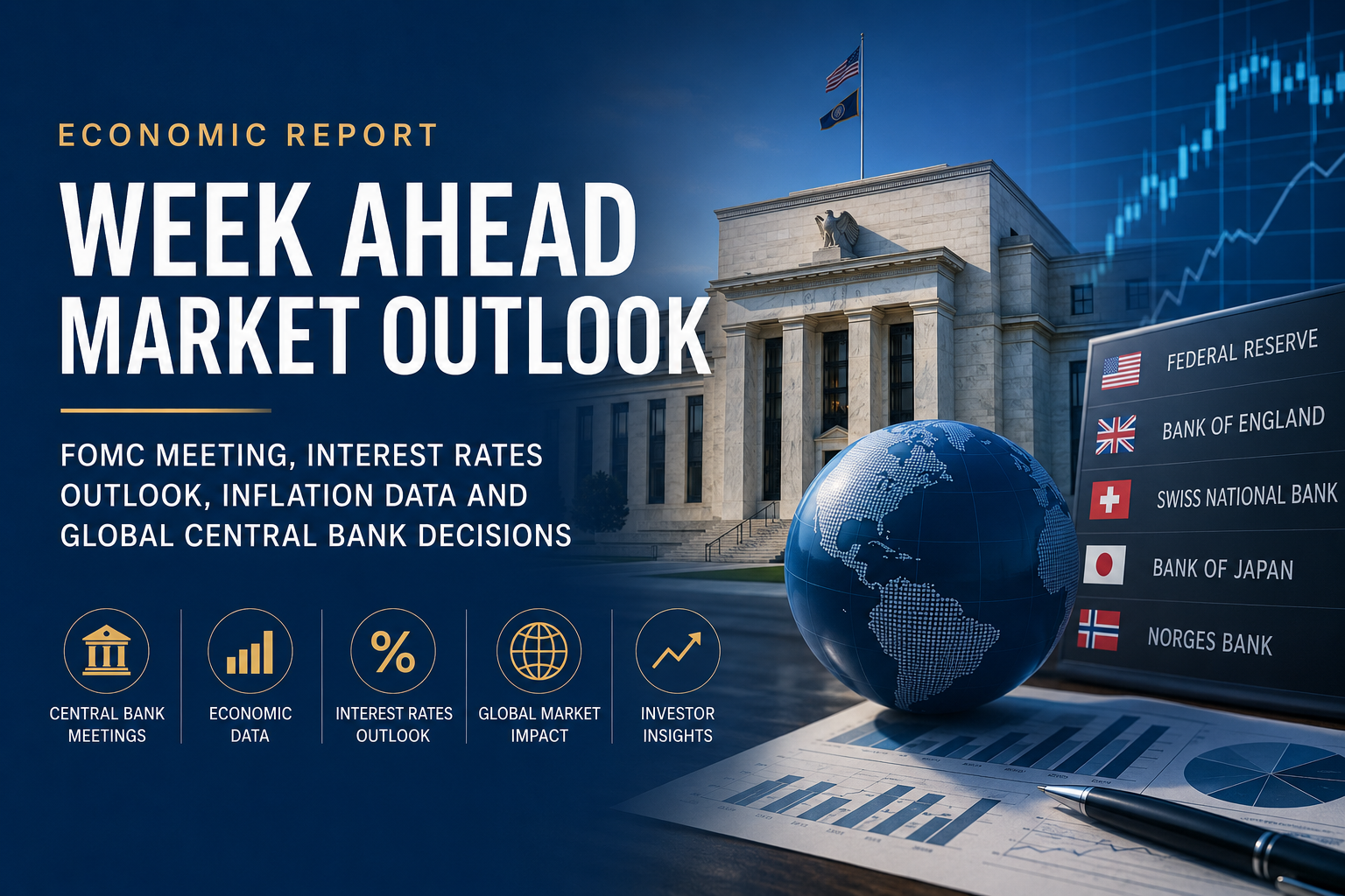 Economic Report: Week Ahead Preview of FOMC, Interest Rates and Global Central Bank Decisions