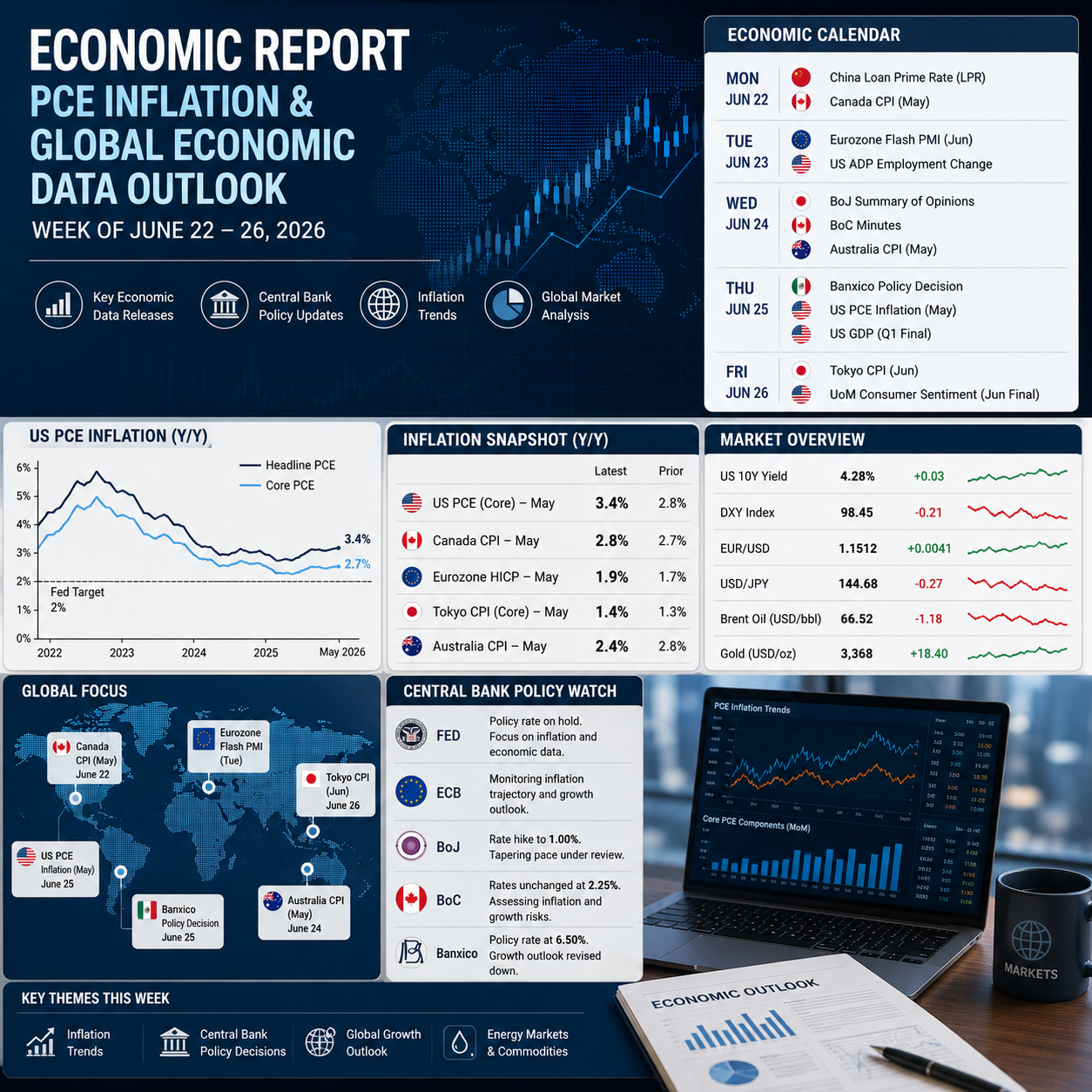 Economic Report: PCE Inflation and Global Economic Data Outlook