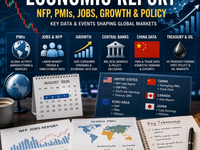 Economic Report covering NFP, PMIs, Jobs, Growth and global markets