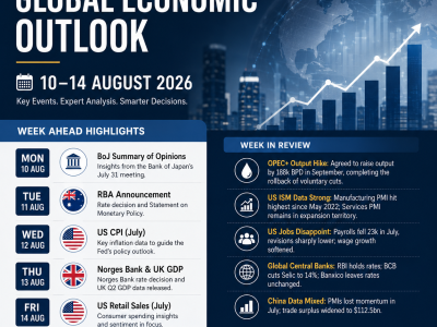 Economic Report for 10–14 August 2026 covering global markets, CPI, RBA and US Retail Sales