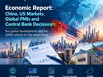 Economic Report covering China, US markets, global PMIs, central banks and SARB outlook