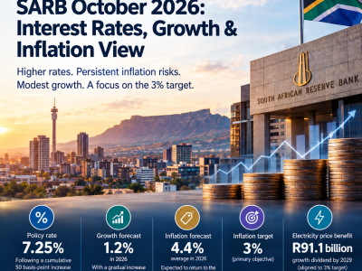 SARB October 2026 interest rates, inflation and growth outlook with South African Reserve Bank