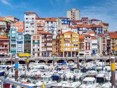 landscape, nature, port, boats, people, buildings, darling, clouds, colorful, sea