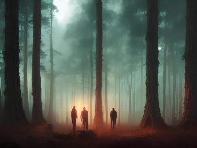 three people, forest, nature, fog, woods, wilderness, adventure, three people, three people, three people, three people, three people